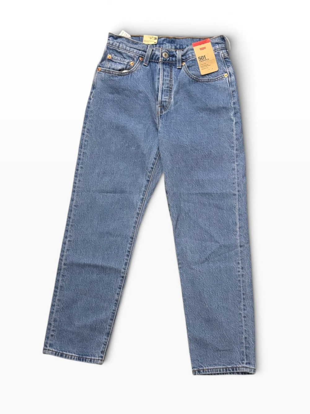 Levi's 501 Cropped Button Fly Women's Jeans - Light Blue NWT 26